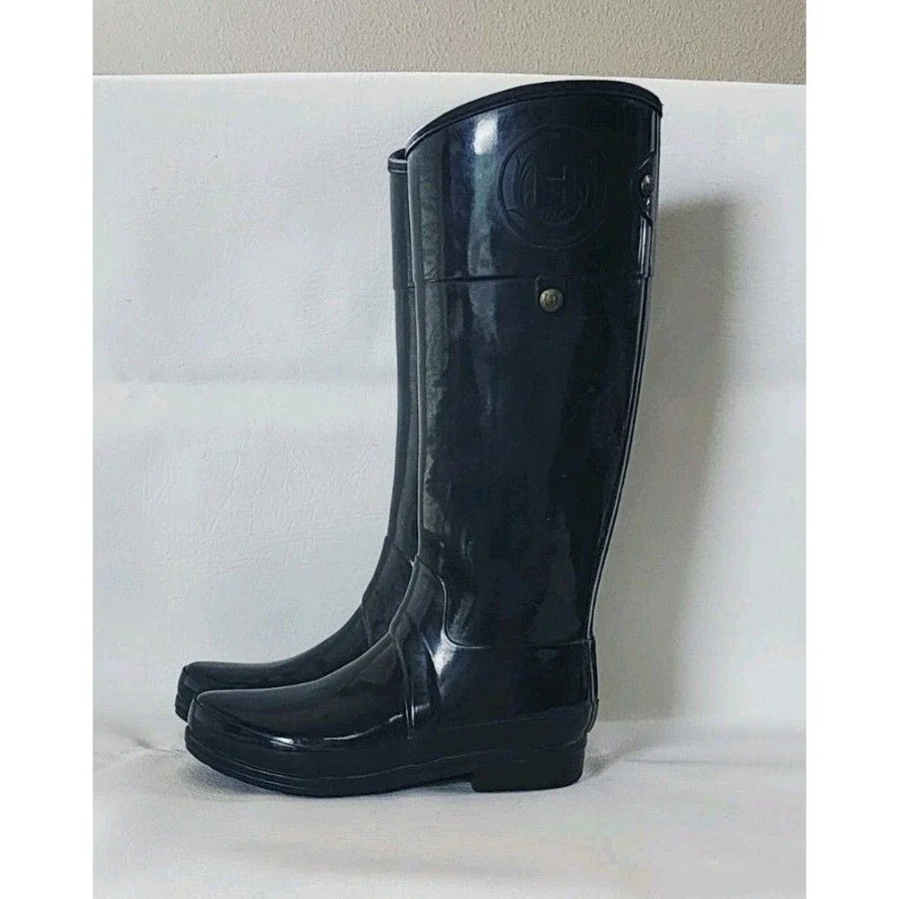 Hunter Sandhurst Carlyle Womens Black Equestrian Riding Boots Ladies Size 7/38